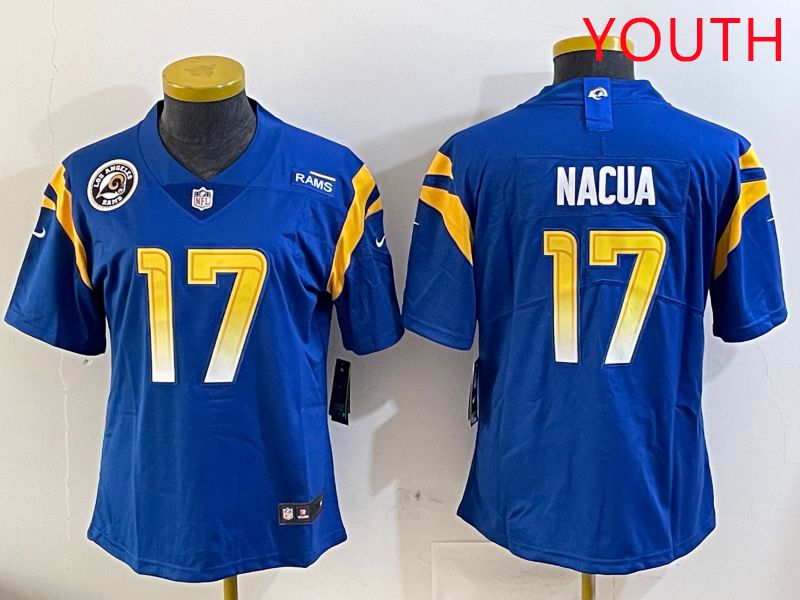 Youth Los Angeles Rams #17 Adams Blue Second generation 2025 Nike Limited NFL Jersey style 4->youth nfl jersey->Youth Jersey